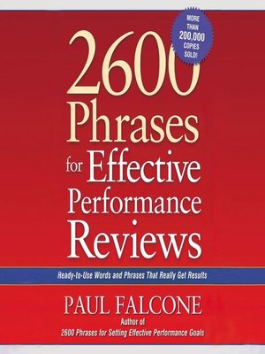 cover image of 2600 Phrases for Effective Performance Reviews